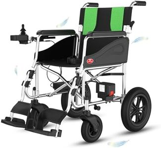 EASYCARE Aluminium Transport Electric Wheelchair EBAS | Foldable, Lightweight (12.5kg) | Supports 125kg | Dual Charging Lithium Battery | Power Mobility Aid for Seniors & Adults | Smooth Multi-Axis Control | Indoor & Outdoor Use | Durable & Portable