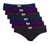 Everlast mens Sports - 6 Pack Briefs, Navy Combo: Navy/Purple/Black, Medium US