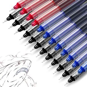 RIANCY liquid ink rollerball pens smooth writing pens black ink extra fine point 0.5 mm pen for writing journaling taking notes office supplies (12Black-8Blue-4Red)