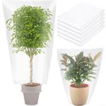 5 Pack Winter Plant Covers Freeze Protection- Clear Plastic Film Shelter Bags for Outdoor Garden- Waterproof Frost Guard Against Rain Snow Ice for Trees Shrubs(130 * 190CM)