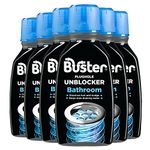 Buster Bathroom Plughole Unblocker, 300ml, Pack of 6, Unblock Hair & Sludge from Showers, Baths & Sinks – Fast-Acting Plughole Unclogger, Clears Blockages & Slow-Draining Water