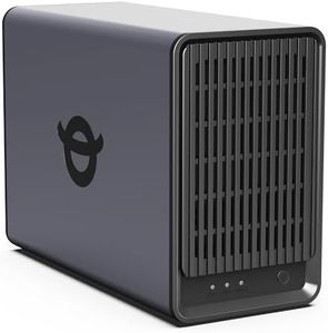 Yxk Zero1 2-Bay Desktop NAS, Beginner-Ready Silent Home NAS Storage 2.5GbE, Maximum 60TB Capacity (Diskless), Private Security & Remote Access, 4GB RAM, 4K HDMI, Network Attached Storage
