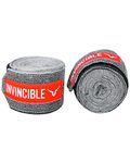 INVINCIBLE Mexican Style Semi-Stretch Nylon Hand Wraps (Grey-Melange, 2.5 Meter)