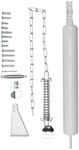 Ideal Security BK8160 Security Storm Door Closer with Torsion Bar and Door Chain, White