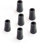 TrailBuddy Screw-On Rubber Tips for Walking Sticks - Pack of 6 Threaded Replacement Hiking Pole Tip Protectors - Rubber Caps to Fit Most Standard 11mm Trekking Pole Tips