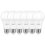 Lepro Dimmable LED Light Bulbs, 100 Watt Equivalent, 14W 1500 Lumens 5000K Daylight White LED Bulbs, A19 E26 Standard Base Light Bulb, UL FCC Listed, 15000 Hour Lifetime, 6 Packs