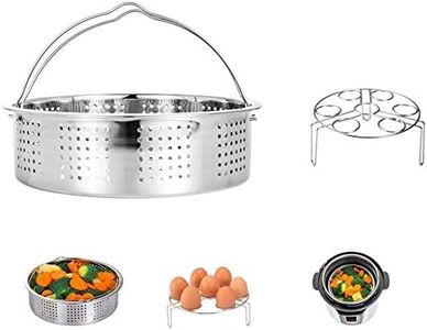 HapWay Stainless Steel Steamer Basket with Egg Steam Rack Trivet Compatible with Instant Pot 5,6 qt Electric Pressure Cooker