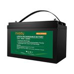 Miady 12V 100Ah Deep Cycles LiFePO4 Battery for Solar, UPS, Lawn Mower, Golf Cart, Electric Mobility Scooter, Boat and etc. Rechargeable & Maintenance-Free