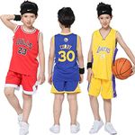 Boys Girls Basketball Clothes-Summer Basketball T-Shirt Lakers Bryant 24 Fan Edition Jersey Classic Sleeveless Top&Shorts