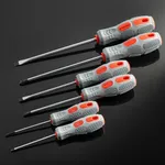 BARTEX 6-Piece Magnetic Screwdriver Set | 3 Phillips & 3 Flat Screwdrivers | Professional Cushion Grip | Hand Tools Set