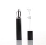 Sichumaria®12 ml Dumb Black Mini Travel Perfume Refillable Bottle Spray Empty Atomizer with Perfume Extractor Pump,Funnel