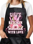 InnoBeta Grandma Apron with Pockets and Adjustable Neck Strap, Kitchen Cooking Cute Apron Gifts for Grandma, Gigi, Freesize