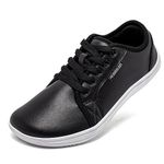 HOBIBEAR Wide Toe Box Shoes Women Men Minimalist Barefoot Sneakers Zero Drop Shoes Lightweight Comfortable Wide Width Fashion Trainers Black