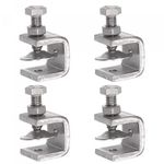 uxcell Stainless Steel C-Clamp with 0.79 Inch Wide Jaw Opening for Woodworking Welding Building Household Mount 4 Pcs