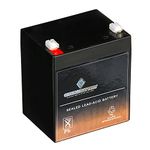 Chrome Battery 12V 4.5AH SLA Rechargeable Replacement Battery Compatible with Electric Scooter, Security Alarm, Emergency Lighting, and More: 3.54 x 2.76 x 3.98, T1 Terminal