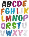 Bright Creations Glitter Foam Alphabet Letter Stickers for Kids, Self Adhesive, A-Z in 13 Colors (130 Pieces)