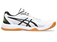 ASICS Mens Upcourt 5 - White/Safety Yellow Sports Shoes, UK - 8