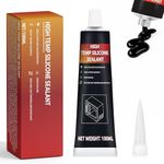 INNOVAYOU 100ml Black Oven Heat Resistant Glue, High Temperature Adhesive Fixes Cracks High Temperature Resistance, High Temp Glue Suitable for Oven, Grill, Microwave