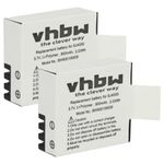 2 x vhbw Li-Ion Battery Set 900 mAh (3.7 V) Compatible with Video Camera Sports Camera Camcorder Ablegrid SJ5000, Acme VR04, VR05, VR06 Replacement for GIT-LB101