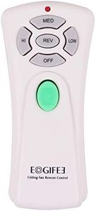 Eogifee Ceiling Fan Remote Control of Replacement of Hampton Bay CHQ7080T UC7080T Remote Control with Reverse Up and Down Light Only Remote