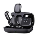 ULANZI A30 Tiny Mic Magnetic, Wireless Lavalier Microphone Mini Size, Noise Cancellation, 164 ft Range, 20H Battery Life, Lapel Microphone for Video Recording, DSLR, iPhones, Android, PC