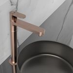 ZAP Ocean Series 11-Inch Tall Brass Pillar Cock | PVD Coating | Rose Gold Finish | Durable & Stylish Bathroom Faucet