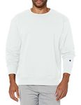 Champion Men's Powerblend Pullover Sweatshirt, White, M UK