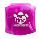 Tinc Mini Stationery Set – Pink | Tape Dispenser, Scissors, Stapler, Staple Remover, Hole Punch, Sharpener. Great for School