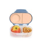 b.box Snackbox for Toddlers, Kids *Limited Edition Color* | Mini Bento box, Lunch box | Leak Proof, 2 Compartments | BPA free, Dishwasher safe, Freezer safe (Feelin' Peachy, 12 fl oz capacity)