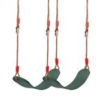 Redswing 2 Pack Swing Seat for Kids and Adults, Heavy Duty Replacement Swing with Adjustable Ropes, Swing Set Accessories, Green