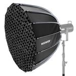 NEEWER 47"/120cm Parabolic Softbox Bowens Mount, Quick Setup with Diffusers/Grid/Bag for Video Continuous Lighting CB60 CB200B MS60 MS150B Q4 Compatible with Godox Compatible with Aputure 600d, NS120P