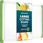 Large Cutting Boards for Kitchen - Dishwasher Safe Non-Slip Cutting Boards with Juice Grooves, Easy Grip Handles - Large and Thick Chopping Board Green