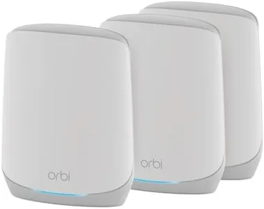 NETGEAR Orbi Whole Home Tri-Band Mesh WiFi 6 System (RBK753P) – Router with 2 Satellite Extenders - Coverage up to 7,500 sq. ft. - 75 Devices - AX5200 802.11ax (Up to 5.2Gbps)