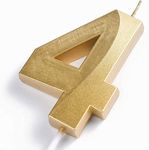 AR Giftzadda 4 Number Cake Topper Candle for 4th Birthday/Anniversary Party Celebrations Pack of 1 (4 No. Candle)