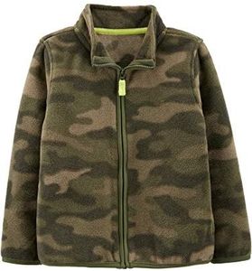 Simple Joys by Carter's Unisex Baby Full-Zip Fleece Jacket, Dark Green Camo, 5T