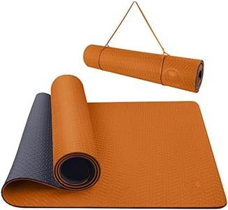IUGA Yoga Mat Non Slip Textured Surface, Reversible Dual Color, Eco Friendly Yoga Mat with Carrying Strap, Thick Exercise & Workout Mat for Yoga, Pilates and Fitness (72"x 24"x 6mm )