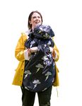 BundleBean - Babywearing All-Weather Waterproof Sling and Baby Carrier Cover (Silver Lightning) - Rain Cover with Fleece Lining, Universal Fit, Fits Front & Back Carriers, Protection from Rain & Wind