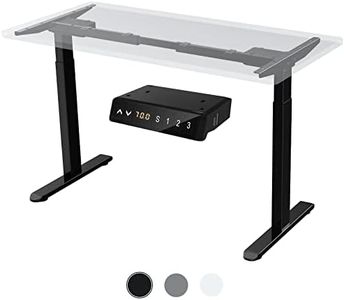 AIMEZO Dual Motor Electric Stand Up Desk Frame Ergonomic Standing Desk Frame with Adjustable Height and Length Motorized Sit Stand Computer Desk with 3 Memory Settings/USB Interface