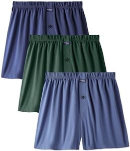 BAMBOO COOL Mens Boxers Breathable Boxers for Men Soft Loose Underwear Durable Boxers Short(3 Pack)
