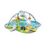 Meero London CH91615B Baby Play Mat, New Born to Toddler Ball Pit, 5 in 1 Activity Gym.5 Toys Plus Mirror and Pillow,Musical Book, Suitable from Birth