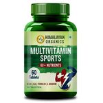 Himalayan Organics Multivitamin Sports With 60+ Nutrients | Vitamin B1,B2,B3,B5,B6,B12,A,E,C,D,K,Biotin,Calcium,Zinc | Good For Brain, Eye, Muscle & Joint Care - 60 Veg Tablets