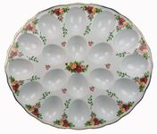 Royal Albert Old Cournty Roses 18-Section Deviled Egg Dish