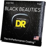 DR Strings BKE-9 BLACK BEAUTIES BLACK Colored Electric Guitar Strings: Light 942