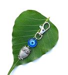 Evil Eye Charm, Bag Charm, Purse Charm, Key Charm, Eye Keyring, Buggy Charm, Stroller Charm, Protection, Nazar boncuk, Dog tag, (Sky Blue)