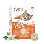 Catit Go Natural Vanilla Scented Pea Husk Clumping Cat Litter, Deodorising, 99.9% Dust-Free, Fast Clumping Cat Litter, Plant-Based Litter for Cats & Kittens, 5.6kg (2 x 2.8kg)