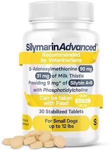 SilymarinAdvanced Liver Health Supplement for Small Dogs - Milk Thistle for Dogs Liver Support with S-Adenosylmethionine (Same) & Silybin - 30 Tablets