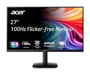 Acer KB272 E0bi 27" IPS Full HD (1920 x 1080) Zero-Frame Gaming Office Monitor AMD FreeSync Technology Up to 100Hz Refresh 1ms (VRB) Low Blue Light Tilt HDMI & VGA Ports