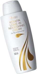 Vitamins Acondicionador sin aclarado con Keratina - Crema leave in conditioner hidratante antiencrespamiento desenredante y reparador para cabello fino o normal muy seco y dañado