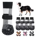 BEAUTYZOO Dog Socks for Hot Pavement to Prevent Licking, Dog Shoes Boots & Paw Protectors for Hardwood Floors Anti Slip- Thick Grip Works Even When Twisted- Booties for Small Medium Large Senior Dogs