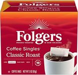 Folgers Coffee Singles Classic Roast Medium Roast Coffee, 19 Single Serve Coffee Bags